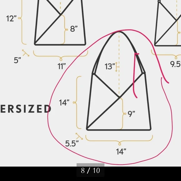 Portland Leather Goods Oversized Naomi Cobalt Blue - Picture 12 of 16